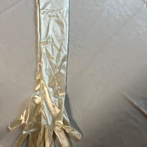 Elegant Satin bridal ivory  Gloves